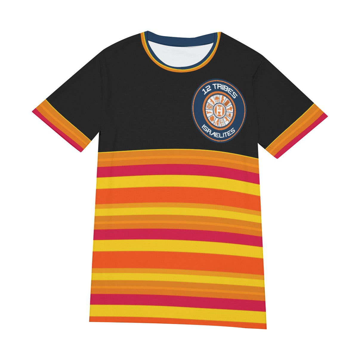 H-Town Official Brand Large Logo Black Kodiac All-Over Print Men's O-Neck T-Shirt | 190GSM Cotton