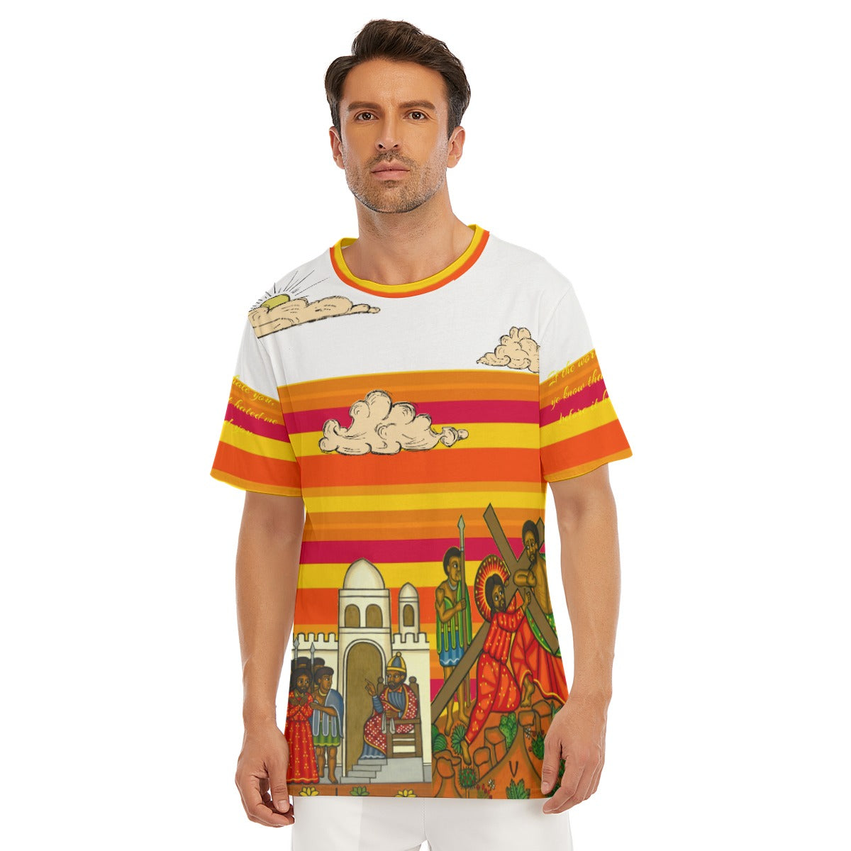 Hebrew Israelite Unarmed Sunset All-Over Print Men's O-Neck T-Shirt | 190GSM Cotton