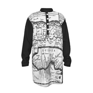 Land Of Our Fathers Pattern All-Over Print Men's Stand-up Collar Long Shirt