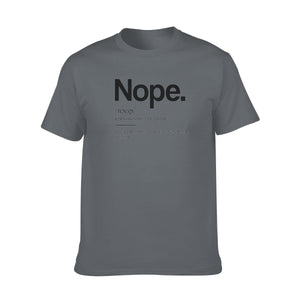 Nope Black Txt Men's O-neck Short Sleeve T-Shirt | 180GSM Cotton (DTF)