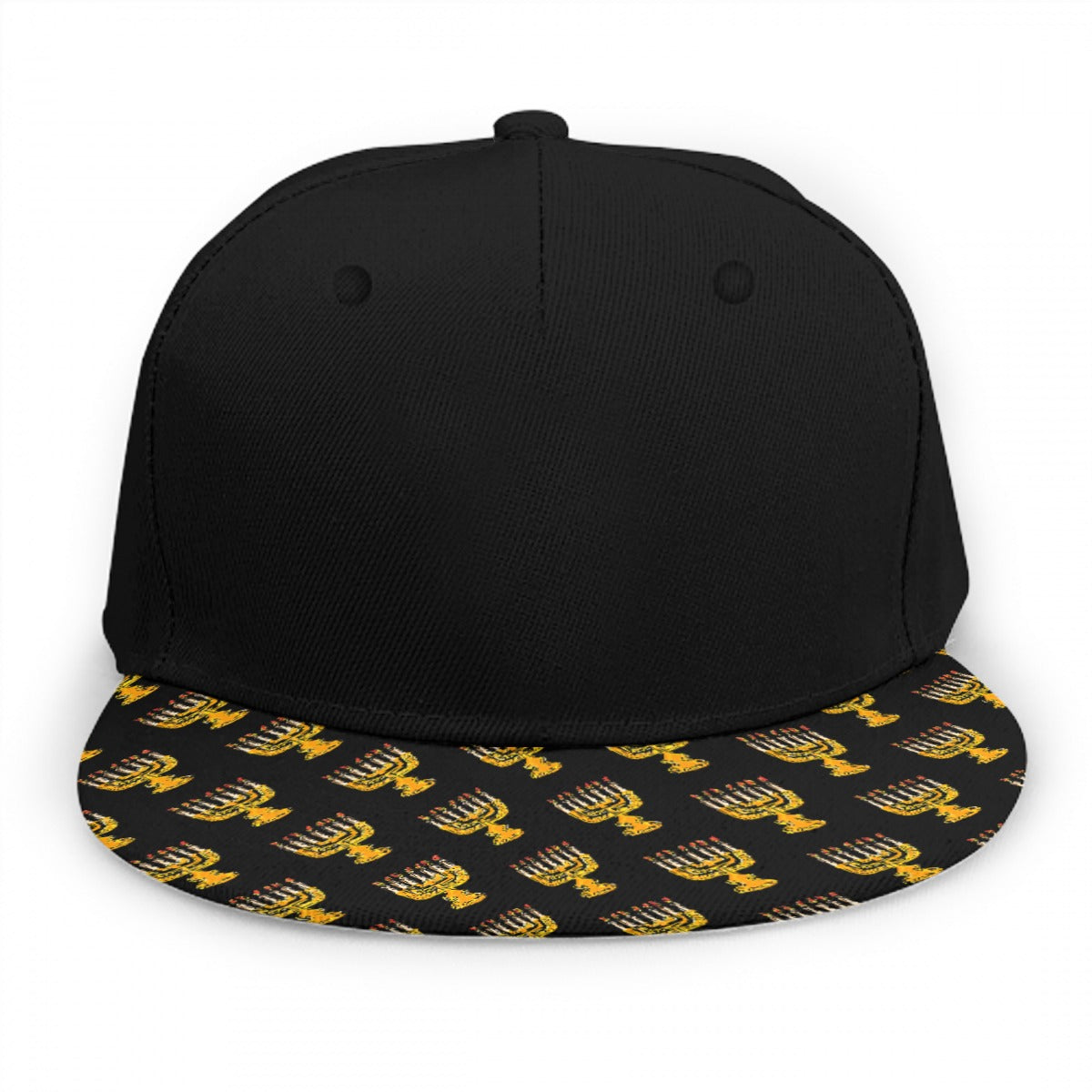 Menorah Baseball Cap With Flat Brim
