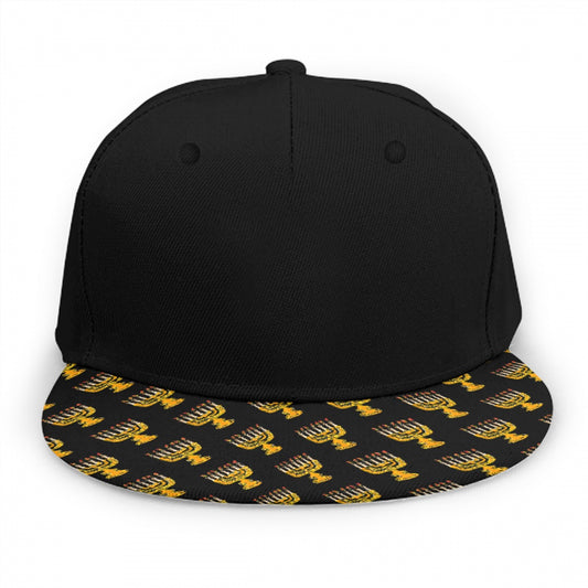 Menorah Baseball Cap With Flat Brim