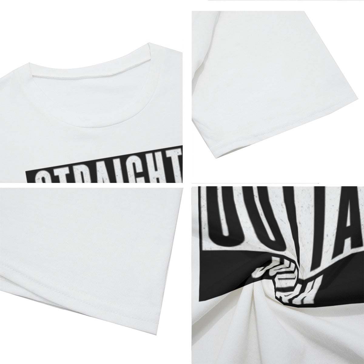 Straight Outta Judah Black Border All-Over Print Men's O-Neck T-Shirt | 190GSM Cotton