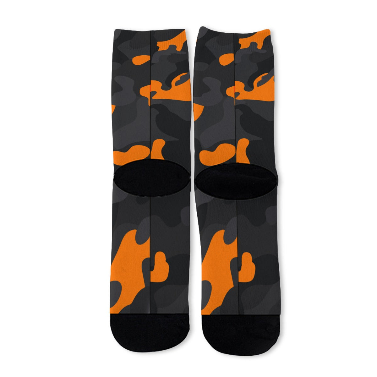 Orange Camo All-Over Print Unisex Long Socks