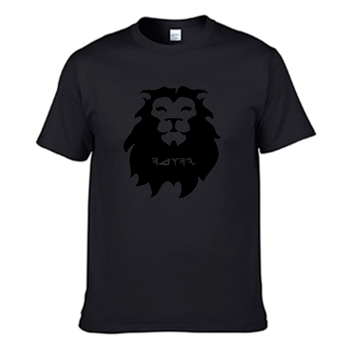 Lion Of Judah Black Logo Men's Round Neck T-shirt | Gildan 150GSM Cotton (DTG)
