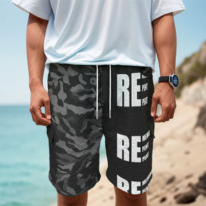 Army Blacks All-Over Print Men's Cargo Shorts