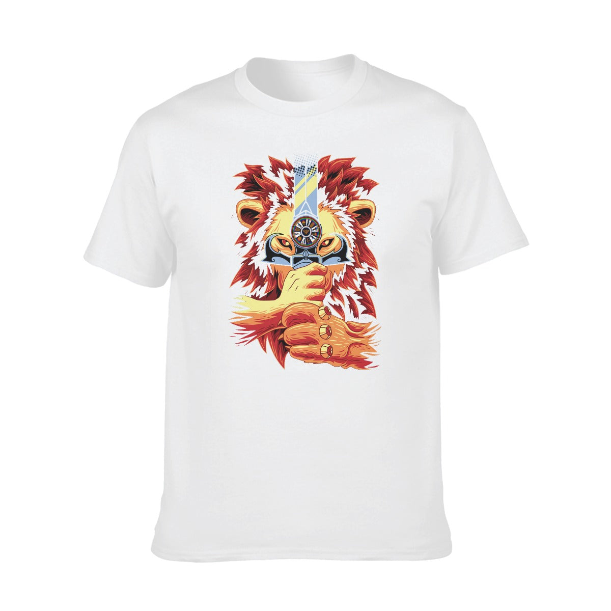Lion O 12 Tribes Men's O-neck Short Sleeve T-Shirt | 180GSM Cotton (DTF)