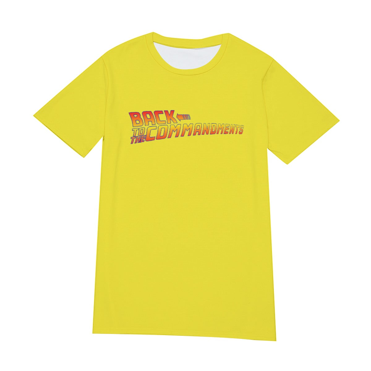 Back To The Commandments Yellow All-Over Print Men's O-Neck T-Shirt | 190GSM Cotton