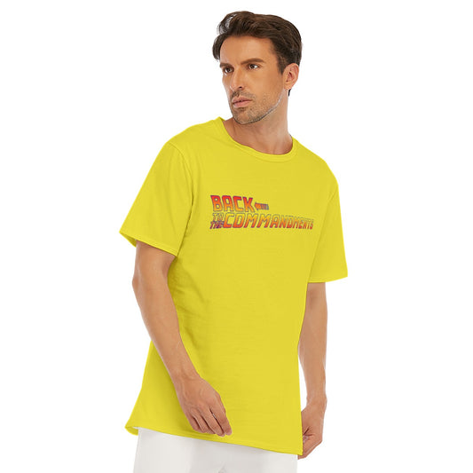 Back To The Commandments Yellow All-Over Print Men's O-Neck T-Shirt | 190GSM Cotton
