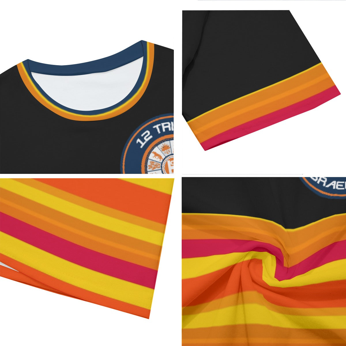 H-Town Official Brand Large Logo Black Kodiac All-Over Print Men's O-Neck T-Shirt | 190GSM Cotton