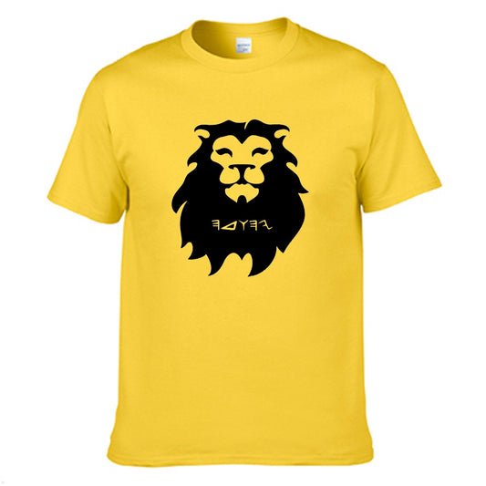Lion Of Judah Black Logo Men's Round Neck T-shirt | Gildan 150GSM Cotton (DTG)