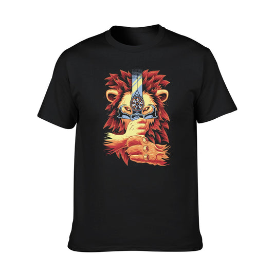 Lion O 12 Tribes Men's O-neck Short Sleeve T-Shirt | 180GSM Cotton (DTF)