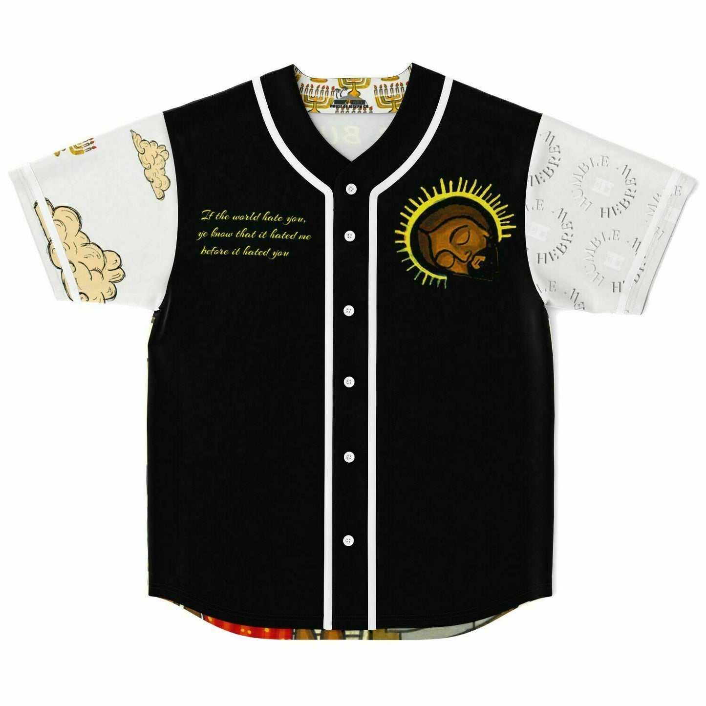 No King But Cesar Black Baseball Jersey