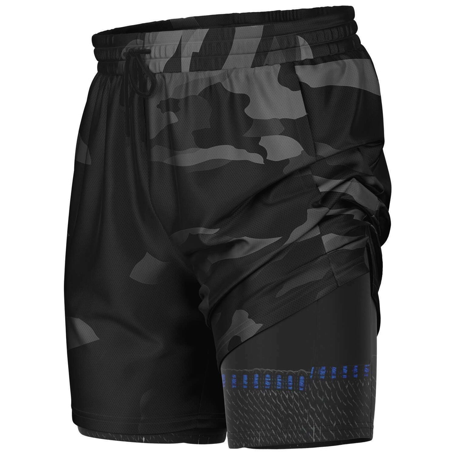Camo Black w/Digital Fringe Inspired 2-in-1 Shorts