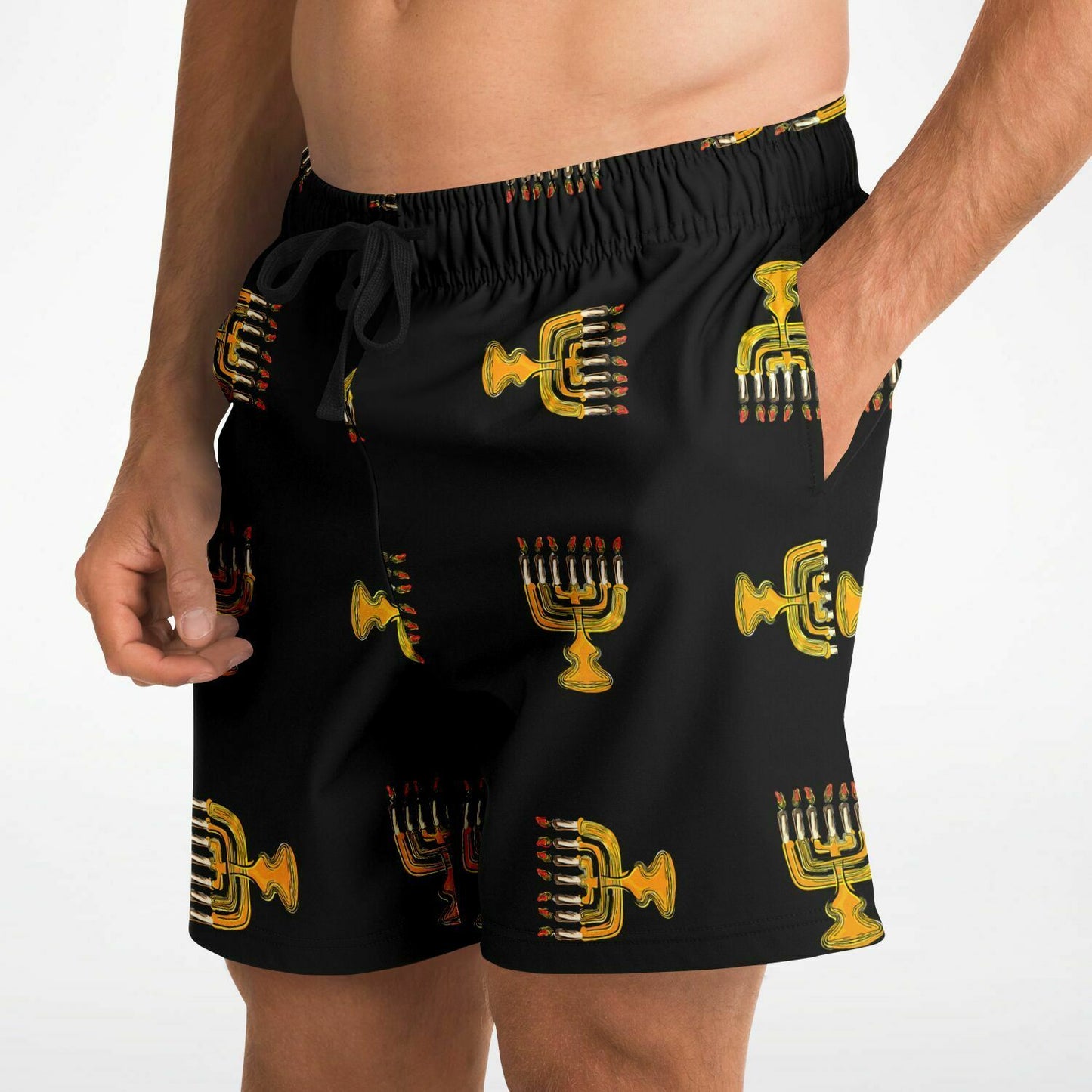 Hebrew Israelite Menorah Pattern Casual Shorts