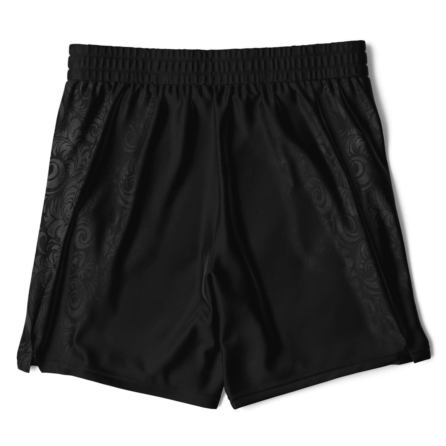 Athletic 2 in 1 Shorts w/Black Paisley Mosaic artwork