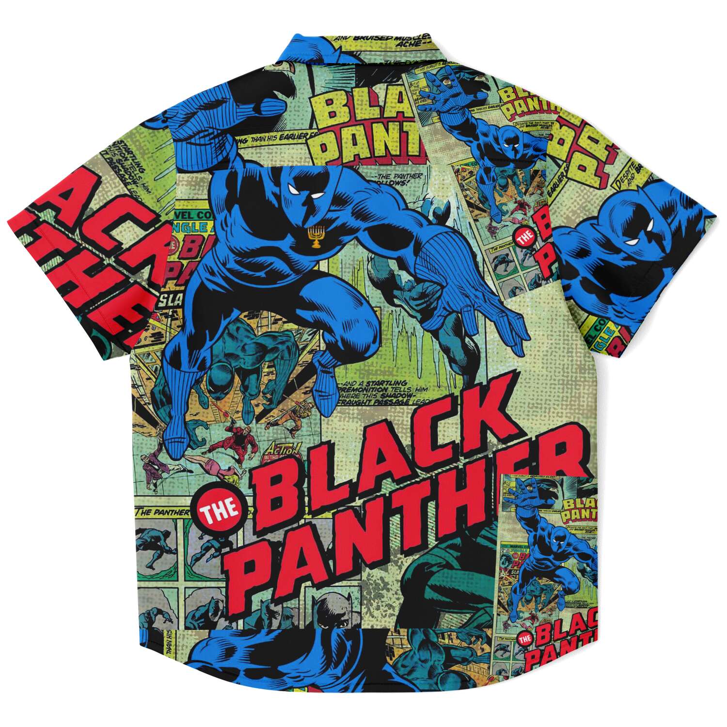 Hebrew BLK Panther Childrens Poplin Button Down