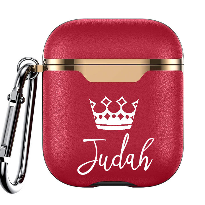 Custom JUDAH Leather Airpod Case - Electroplated