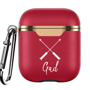 Custom Tribe Of Gad Leather Airpod Case - Electroplated