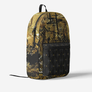 Gold DIgger Retro Colorful Print Trendy Backpack