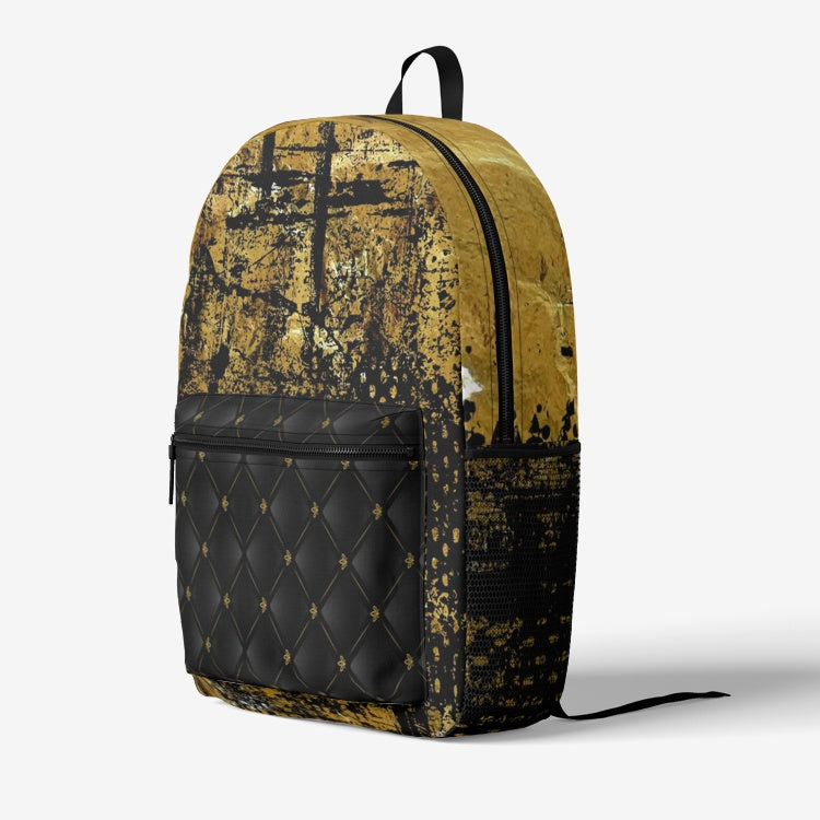 Gold DIgger Retro Colorful Print Trendy Backpack