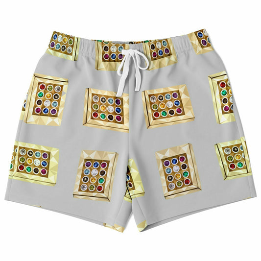 Hebrew Israelite Hoshen Pattern Casual Shorts Grey