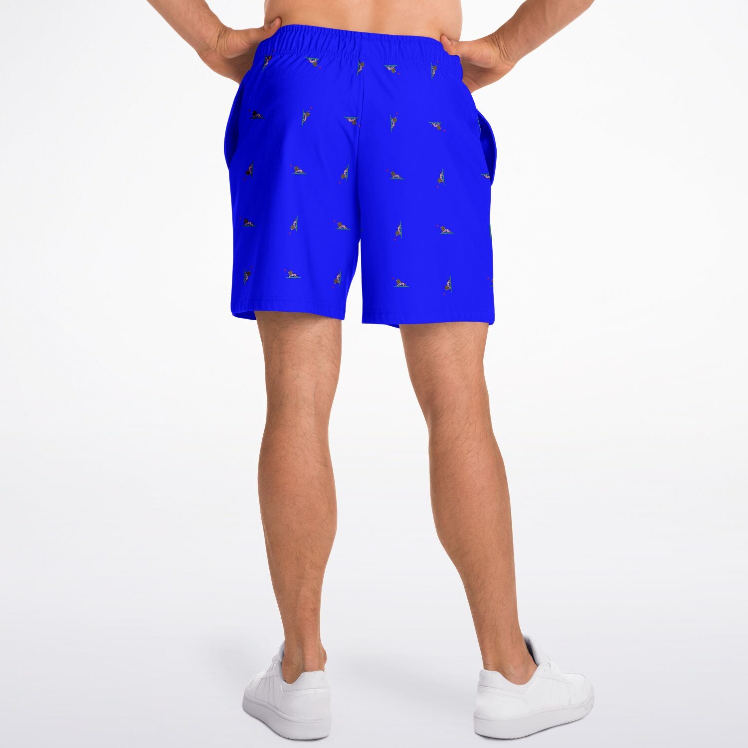 Hebrew Israelite Lion Of Judah Pattern Casual Shorts Royal Blue