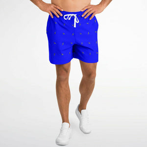 Hebrew Israelite Lion Of Judah Pattern Casual Shorts Royal Blue