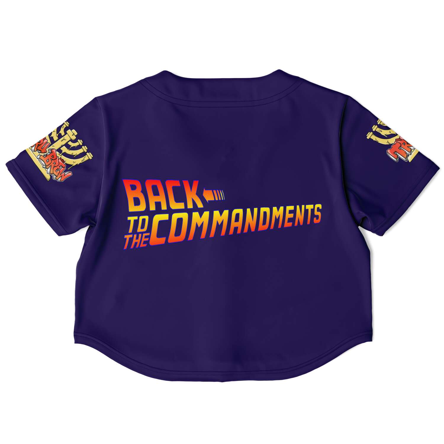 Hebrew Israelite Women's Back To The Commandments Royal Purple Baseball Jersey