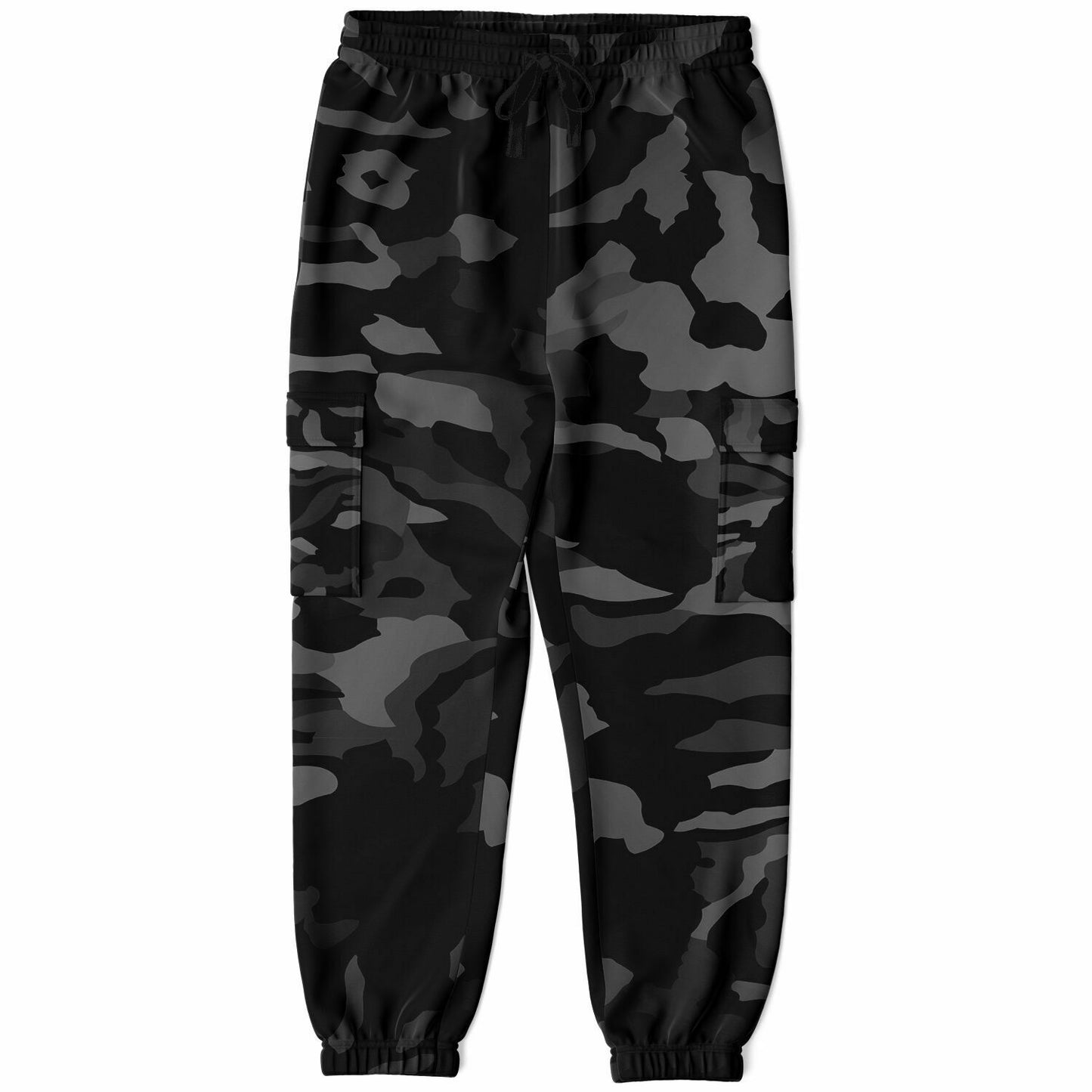 Camo Black Premium Fit Sweatpants w/Cargo Pockets