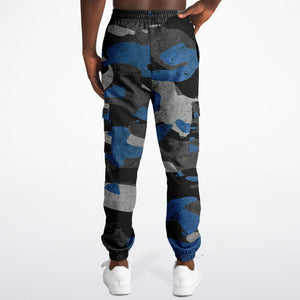 Camo Blue Premium Fit Sweatpants w/Cargo Pockets