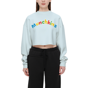 Blue Munchkins Women’s Cropped Crewneck Sweatshirt
