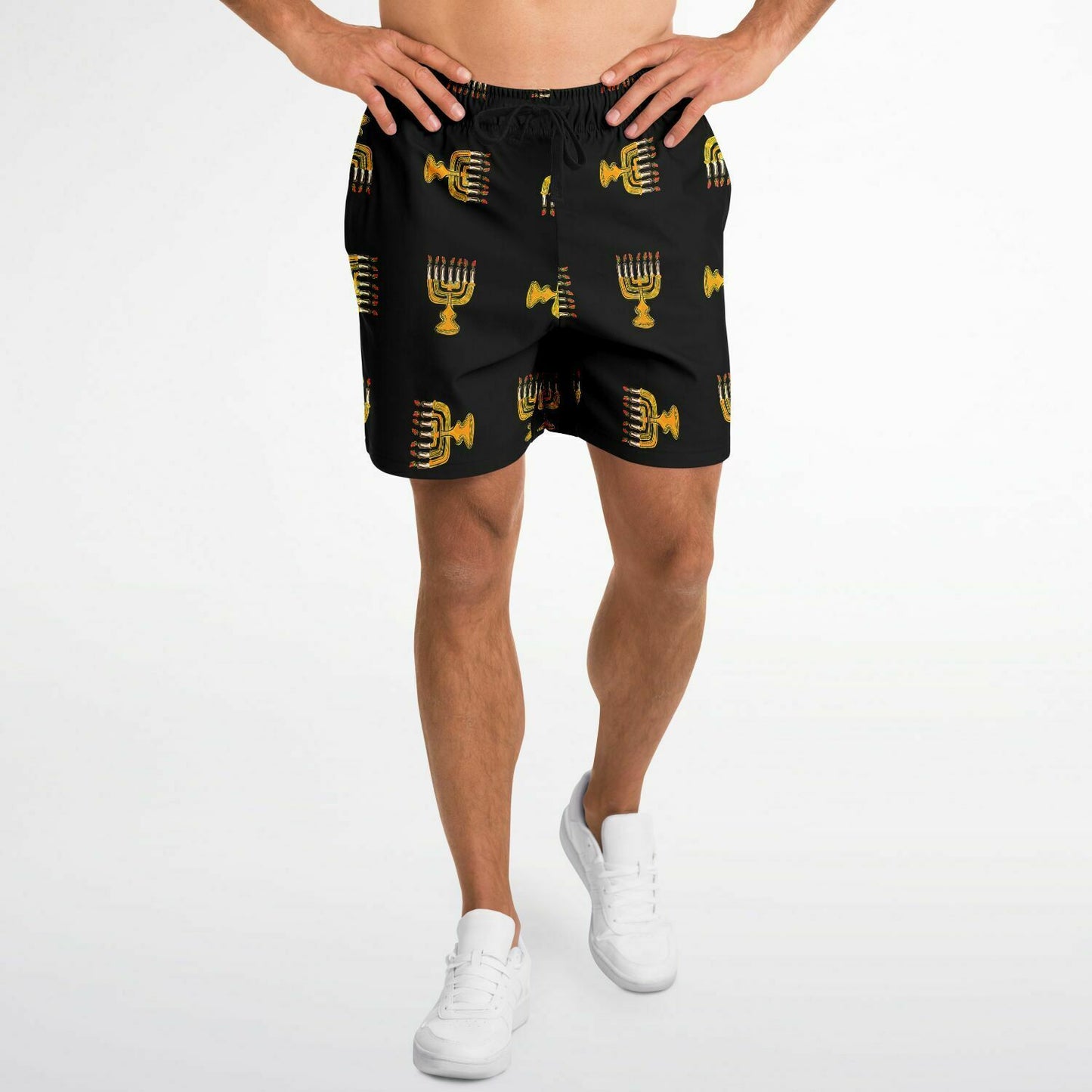Hebrew Israelite Menorah Pattern Casual Shorts