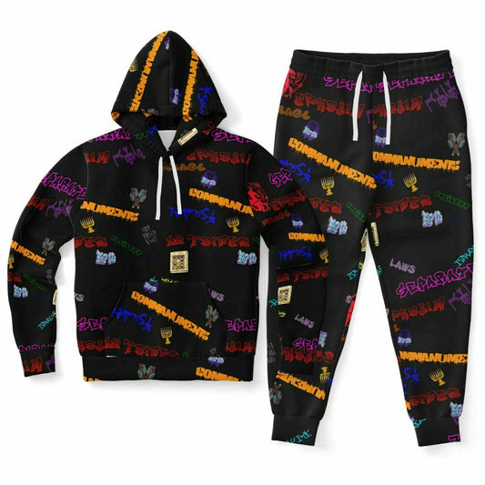 Hebrew Israelite Mens & Womens Hebrew Scribbles Premium Hoodie Sweat Suit