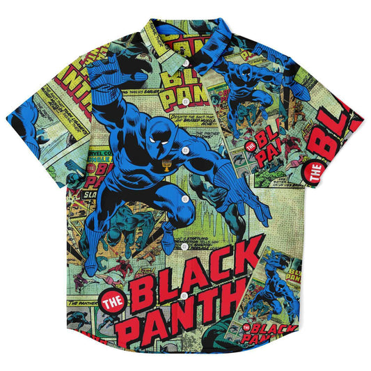 Hebrew BLK Panther Childrens Poplin Button Down