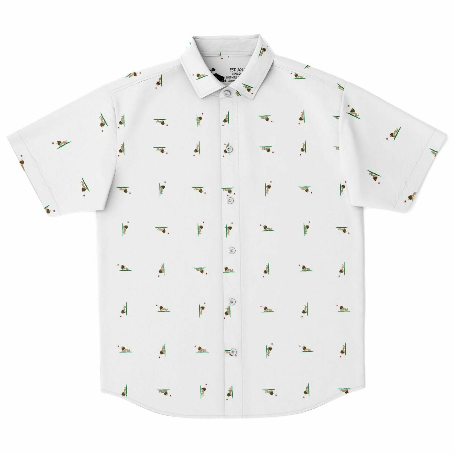 Hebrew Israelite Lion Of Judah Pattern Polo White