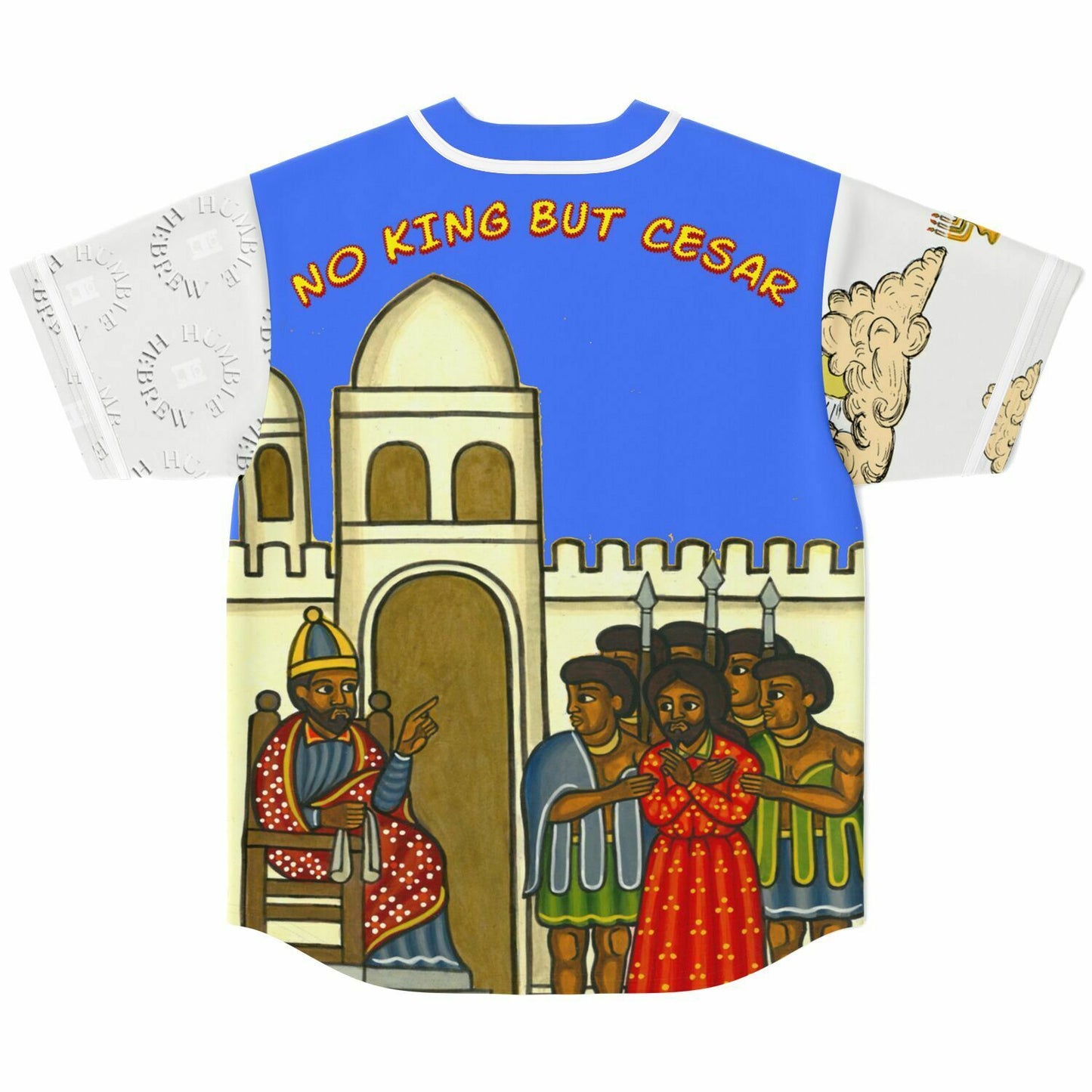 No King But Cesar Royal Blue Baseball Jersey