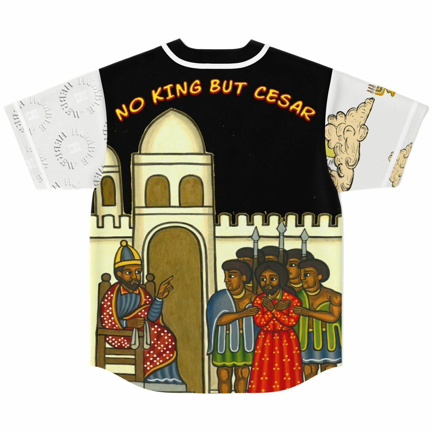 No King But Cesar Black Baseball Jersey