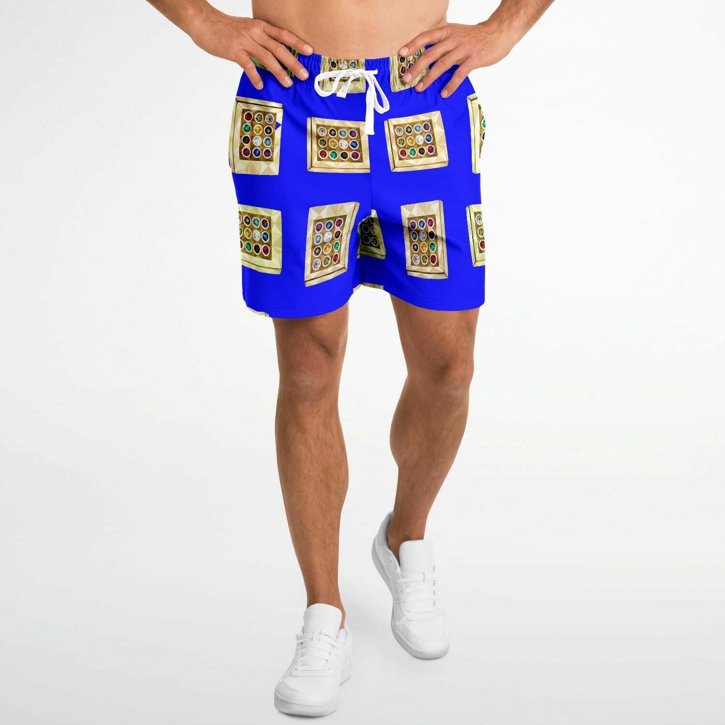 Hebrew Israelite Hoshen Pattern Casual Shorts Royal Blue