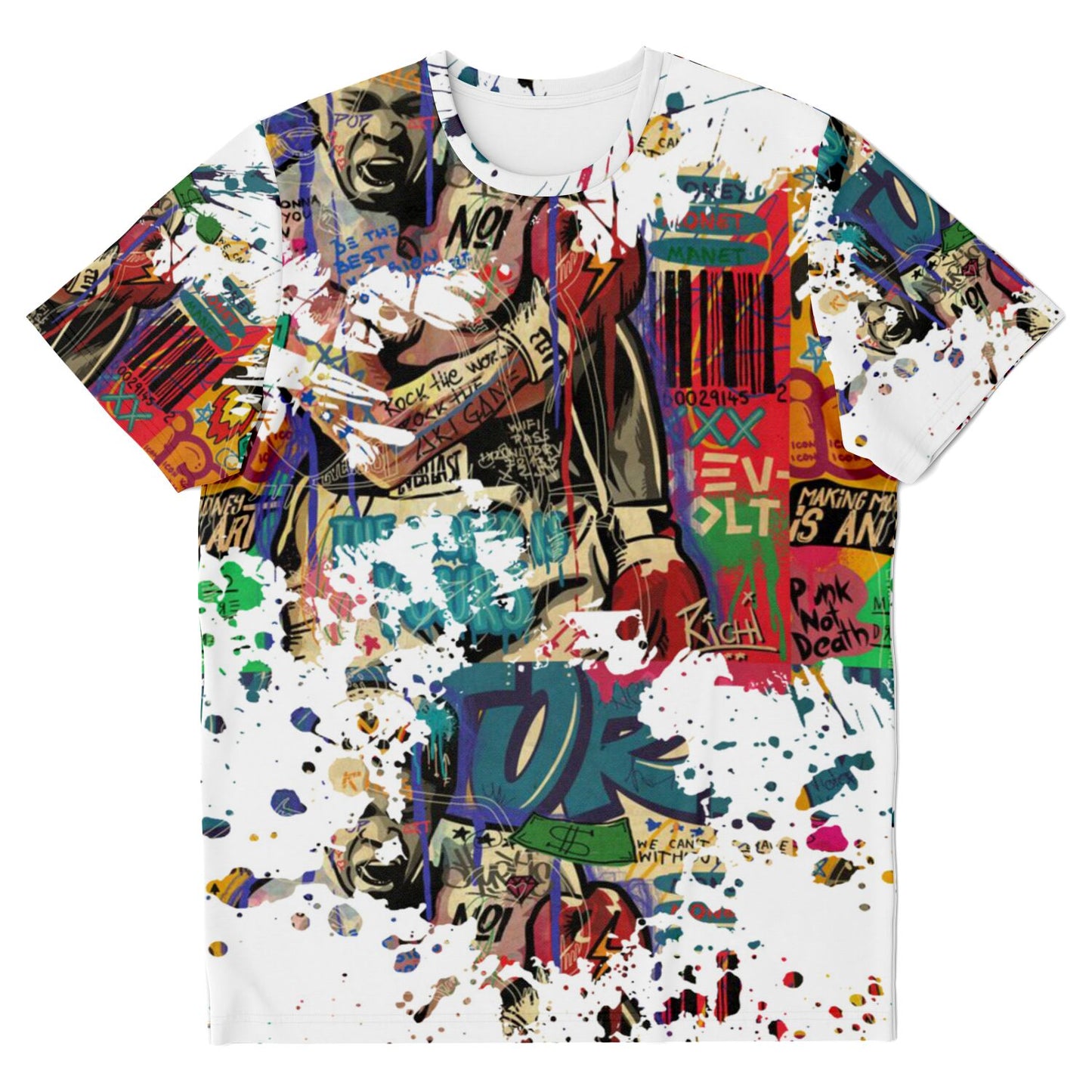 New-Retro Urban Graffiti Tshirt White