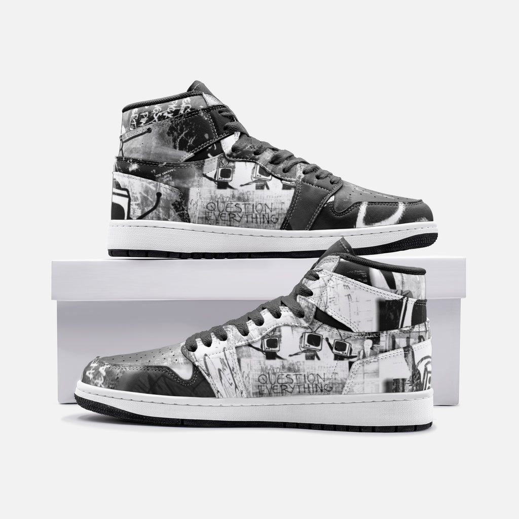 Question Everything 12 Tribes City Living Unisex Sneaker Leather High Tops