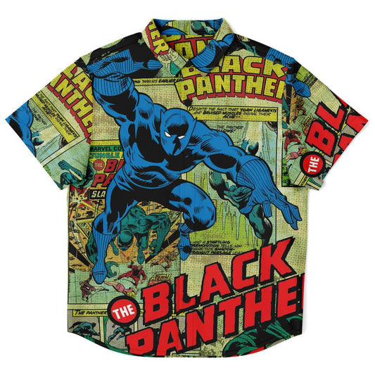 Black Comic Inspired Children's Button Down Casual Shirt
