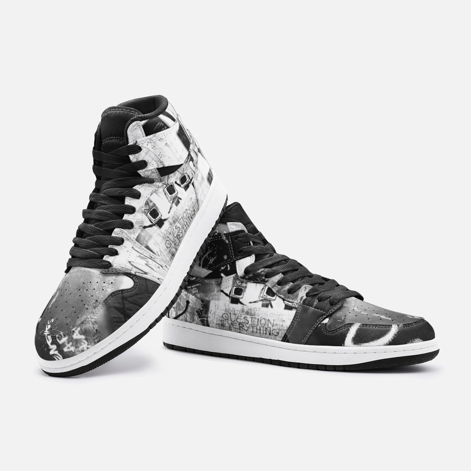 Question Everything 12 Tribes City Living Unisex Sneaker Leather High Tops