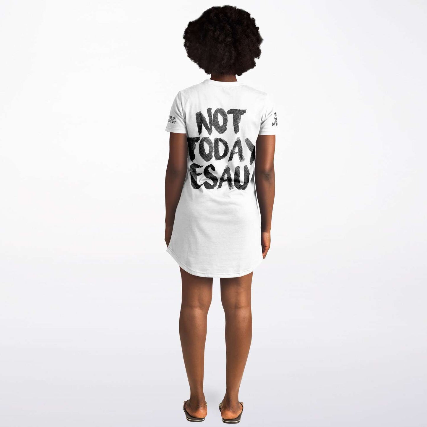 Hebrew Israelite Women's "Not Today Esau" Premium Jersey T-shirt Dress