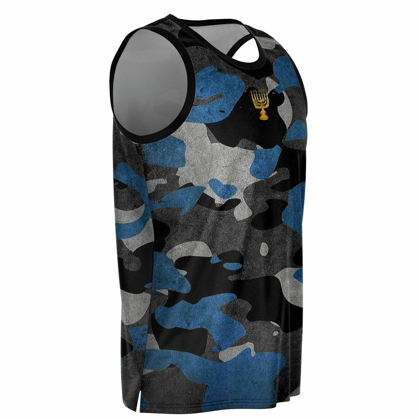 Camo Blue Premium Fit Basketball Jersey