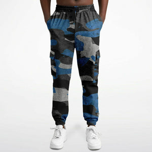 Camo Blue Premium Fit Sweatpants w/Cargo Pockets