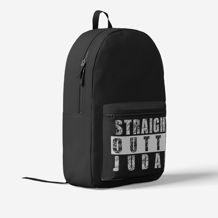 Judah Retro Black Print Trendy Backpack