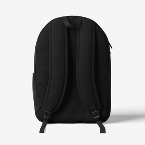 Judah Retro Black Print Trendy Backpack