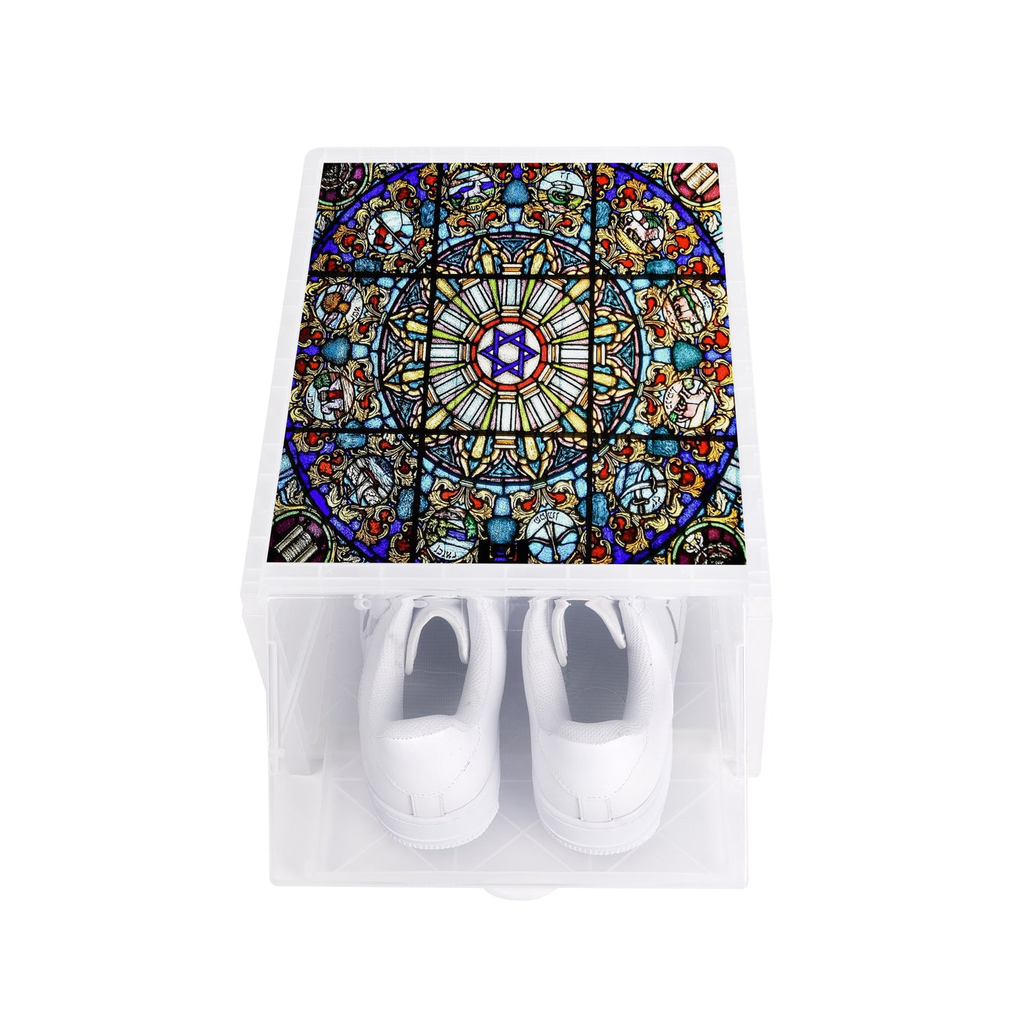 Custom 12 Tribes Of Israel Mosaic 3-sided Printed Shoe Box