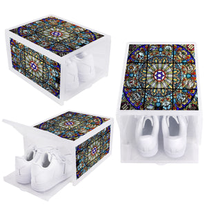 Custom 12 Tribes Of Israel Mosaic 3-sided Printed Shoe Box